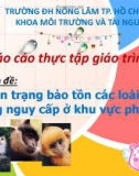 Chuyên đề: Hiện trạng bảo tồn các loài linh trưởng nguy cấp ở khu vực phía Nam