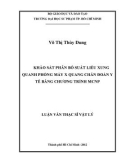 Luận văn Thạc sĩ Vật lý: Khảo sát phân bố suất liều xung quanh phòng máy X quang chẩn đoán y tế bằng chương trình MCNP