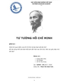 Đề tài Tư tưởng Hồ Chí Minh: Phân tích quan điểm của Hồ Chí Minh về đại đoàn kết dân tộc? Để xây dựng khối đại đoàn kết toàn dân hiện nay cần thực hiện các giải pháp như thế nào?