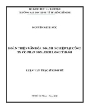 Luận văn Thạc sĩ Kinh tế: Hoàn thiện văn hóa doanh nghiệp tại Công ty cổ phần Sonadezi Long Thành