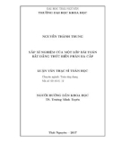 Luận văn Thạc sĩ Toán học: Xấp xỉ nghiệm của một lớp bài toán bất đẳng thức biến phân ba cấp