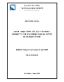 Tóm tắt Luận văn Thạc sĩ Kế toán: Hoàn thiện công tác kế toán theo cơ chế tự chủ tài chính tại các đơn vị sự nghiệp có thu của Sở Tài nguyên và Môi trường Quảng Bình