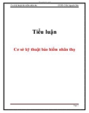 Tiểu luận: Cơ sở kỹ thuật bảo hiểm nhân thọ