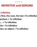 Infinitive and gerund