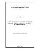 Luận văn Thạc sĩ Khoa học: Nghiên cứu phương pháp động học huỳnh quang xác định Tyrosin dựa trên phản ứng với phức Ruteni(II) polypiridin