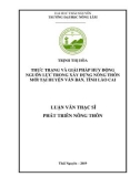 Luận văn Thạc sĩ Phát triển nông thôn: Thực trạng và giải pháp huy động nguồn lực trong xây dựng nông thôn mới tại huyện Văn Bàn, tỉnh Lào Cai