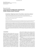 Báo cáo hóa học: Research Article A Fast Network Conﬁguration Algorithm for TDMA Wireless Sensor Networks