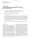 Báo cáo hóa học: Research Article Feedback Reduction in Uplink MIMO OFDM Systems by Chunk Optimization