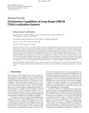 Báo cáo hóa học: Research Article Performance Capabilities of Long-Range UWB-IR TDOA Localization Systems