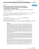 báo cáo hóa học: Performance adaptive training control strategy for recovering wrist movements in stroke patients: a preliminary, feasibility study