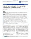 Báo cáo hóa học: Adaptive robot training for the treatment of incoordination in Multiple Sclerosis