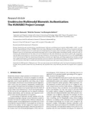 Báo cáo hóa học: Research Article Unobtrusive Multimodal Biometric Authentication: The HUMABIO Project Concept