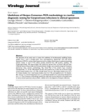 Báo cáo hóa học: Usefulness of Herpes Consensus PCR methodology to routine diagnostic testing for herpesviruses infections in clinical specimens