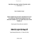 Tóm tắt Luận văn Thạc sĩ Kế toán: Hoàn thiện hạch toán chi phí sản xuất và tính giá thành sản phẩm tại các doanh nghiệp xây lắp trên địa bàn tỉnh Nghệ An