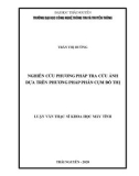 Luận văn Thạc sĩ Khoa học máy tính: Nghiên cứu phương pháp tra cứu ảnh dựa trên phương pháp phân cụm đồ thị