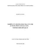 Luận văn Thạc sĩ Khoa học máy tính: Nghiên cứu phương pháp tra cứu ảnh sử dụng phân cụm gia tăng với phản hồi liên quan