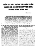 Báo cáo khoa học: Tiếp tục xây dựng và phát triển văn học, nghệ thuật Việt Nam trong tình hình mới