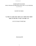 Tóm tắt Luận văn Thạc sĩ Triết học: Vai trò của khoa học trong quá trình phát triển kinh tế tri thức ở Việt nam hiện nay