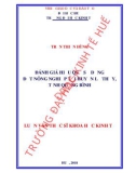 Luận văn Thạc sĩ: Đánh giá hiệu quả sử dụng đất nông nghiệp tại huyện Lệ Thủy, tỉnh Quảng Bình