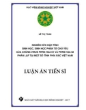 Luận án tiến sĩ: Nghiên cứu đặc tính sinh học, sinh học phân tử chủ yếu của chủng virus PRRS HUA 01 và PRRS HUA 02 phân lập tại một số tỉnh phía Bắc Việt Nam