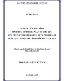 Tóm tắt Luận án tiến sĩ: Nghiên cứu đặc tính sinh học, sinh học phân tử chủ yếu của chủng virus PRRS HUA 01 và PRRS HUA 02 phân lập tại một số tỉnh phía Bắc Việt Nam