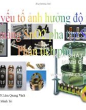 Bài thuyết trình Các yếu tố ảnh hưởng độ nhạy màng SnO2 pha tạp Sb phân tích phổ