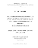 Luận văn Thạc sĩ Kinh tế: Giải pháp phát triển hoạt động bảo lãnh tại Ngân hàng Thương mại cổ phần Công Thương Việt Nam chi nhánh 7 – Thành phố Hồ Chí Minh