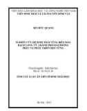 Tóm tắt Luận án Tiến sĩ Sinh thái học: Nghiên cứu hệ sinh thái vùng biển đảo bạch long vỹ, thành phố hải phòng phục vụ phát triển bền vững