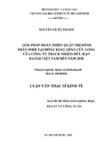 Luận văn Thạc sĩ Kinh tế: Giải pháp hoàn thiện quản trị kênh phân phối tại Đồng bằng Sông Cửu Long của Công ty trách nhiệm hữu hạn Bayer Việt Nam đến năm 2020