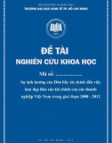 Đề tài khoa học: Sự ảnh hưởng của đòn bẩy tài chính đến việc làm đẹp báo cáo tài chính của các doanh nghiệp Việt Nam trong giai đoạn 2008-2012