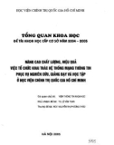 Nâng cao chất lượng hiệu quả việc tổ chức khai thác hệ thống mạng thông tin phục vụ nghiên cứu giảng dạy và học tập ở học viện chính trị quốc gia Hồ chí Minh