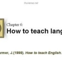 Bài giảng môn Phương pháp giảng dạy tiếng Anh: Chapter 6 - Phan Thị Thu Nga