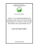 Luận văn Thạc sĩ Thú y: Nghiên cứu sự ô nhiễm Escherichia coli và Salmonella trên thịt lợn tươi, một số đặc tính sinh học của vi khuẩn và đề xuất biện pháp khống chế tại thành phố Lào Cai