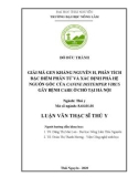 Luận văn Thạc sĩ Thú y: Giải mã gen kháng nguyên H, phân tích đặc điểm phân tử và xác định phả hệ nguồn gốc của Canine Distemper virus gây bệnh Care ở chó tại Hà Nội