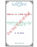 Khóa luận tốt nghiệp: Đánh giá hiệu quả kinh tế sản xuất dưa hấu ở xã Cẩm Sơn, huyện Anh Sơn, tỉnh Nghệ An