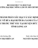 Báo cáo tốt nghiệp: Điều tra thành phần sâu hại và xác định hiệu lực trừ sâu vẽ bùa hại bưởi da xanh của một số loại thuốc trừ sâu tại huyện Đức Huệ tỉnh Long An