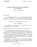 Báo cáo toán học: Mapping cones and exact sequences in KK-theory 