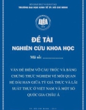 Đề tài nghiên cứu khoa học: Vấn đề điểm vỡ cấu trúc và bằng chứng thực nghiệm về mối quan hệ dài hạn giữa tỷ giá thực và lãi suất thực ở Việt Nam và một số quốc gia Châu Á