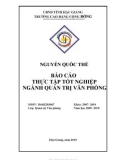 Báo cáo thực tập tốt nghiệp ngành quản trị văn phòng - Nguyễn Quốc Thể