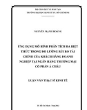 Luận văn Thạc sĩ Kinh tế: Ứng dụng mô hình phân tích đa biệt thức trong đo lường rủi ro tài chính của khách hàng doanh nghiệp tại Ngân hàng thương mại cổ phần Á Châu