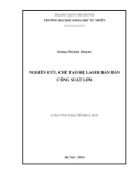 Luận văn Thạc sĩ Khoa học: Nghiên cứu, chế tạo hệ laser bán dẫn công suất lớn