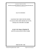 Luận văn Thạc sĩ Kinh tế: Giải pháp thực hiện chương trình xây dựng nông thôn mới huyện Cô Tô, tỉnh Quảng Ninh đến năm 2020