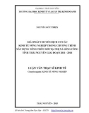 Luận văn Thạc sĩ Kinh tế: Giải pháp chuyển dịch cơ cấu kinh tế nông nghiệp trong chương trình xây dựng nông thôn mới tại thị xã Sông Công tỉnh Thái Nguyên giai đoạn 2011 - 2014