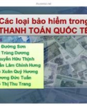 Thuyết trình: Các loại bảo hiểm trong thanh toán quốc tế