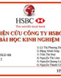 NGHIÊN CỨU CÔNG TY HSBC VÀ BÀI HỌC KINH NGHIỆM