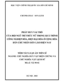 Tóm tắt Luận án Tiến sĩ Triết học: Phát huy vai trò của đội ngũ trí thức nữ trong quá trình công nghiệp hóa, hiện đại hóa ở Cộng hòa Dân chủ Nhân dân Lào hiện nay