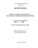 Luận văn Thạc sĩ Luật học: Pháp luật tiền lương ở nước ta - Thực trạng và phương hướng hoàn thiện