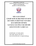 Tiểu luận Tư tưởng Hồ Chí Minh: Làm rõ bước đi, biện pháp xây dựng chủ nghĩa xã hội ở Việt Nam theo quan điểm Hồ Chí Minh vận dụng vào công cuộc đổi mới kinh tế ở nước ta hiện nay