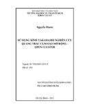 Luận văn tốt nghiệp: Sử dụng kính Takahashi nghiên cứu quang trắc cụm sao mở rộng - Open Cluster