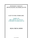 Luận văn Thạc sĩ Khoa học: Nghiên cứu điều chế xúc tác PT/AL2O3 có độ phân tán kim loại cao